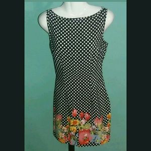 Possessed Black & White Polka Dots Dress FIRM PRICE